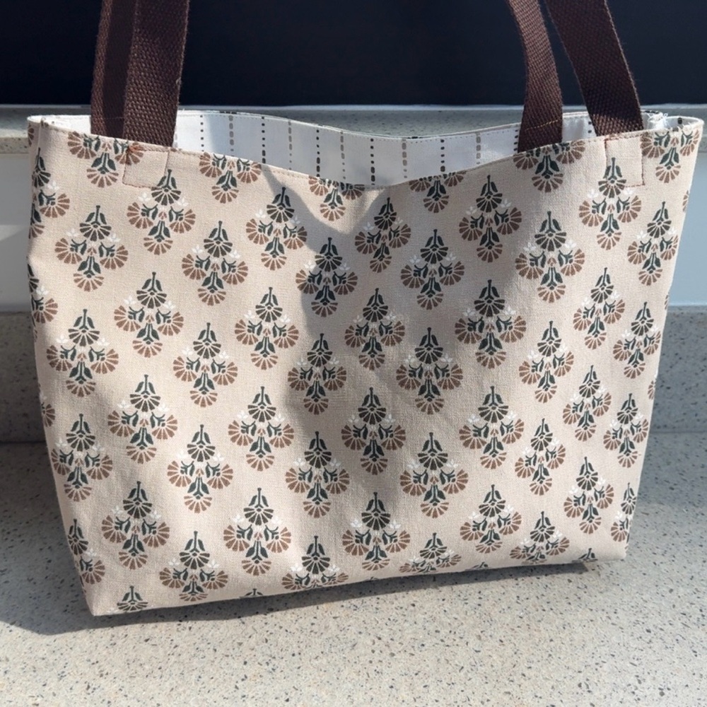 Elegant Floral Canvas Tote Bag